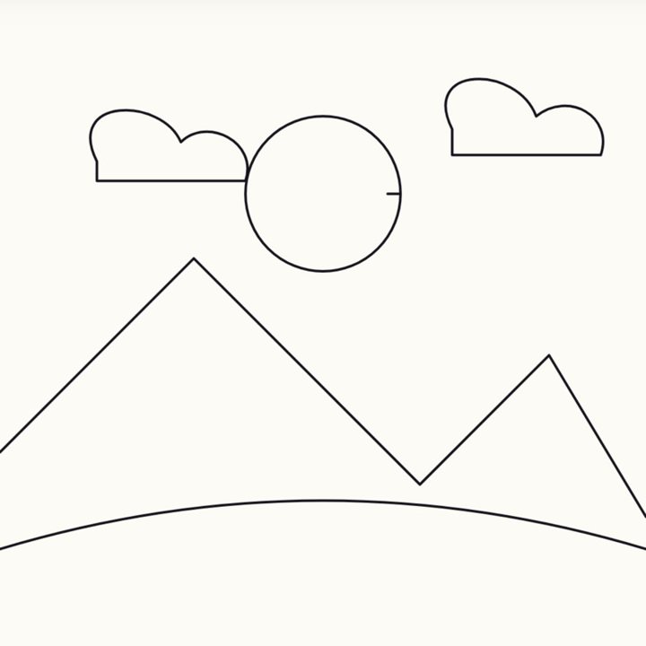 Landscape line art