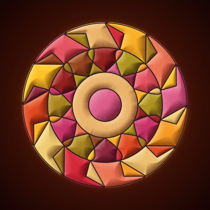 The mandala painted in the Firelight mood