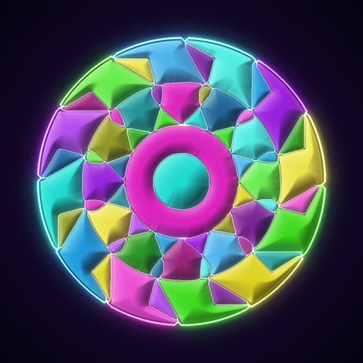A mandala painted by Paint For Me in the Neon mood